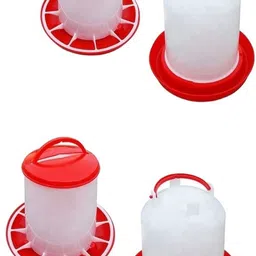 tm&w poultry chicken duck quail chicks 3 kg Feeder-1pcs& 3 Ltr Drinker-1pcs=2pcs, Common Bird Feeder-picture-11