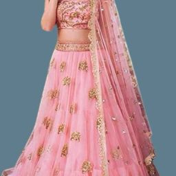Embroidered Semi Stitched Lehenga Choli-image-7