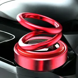 Solar Powered Rotatin Red colour Perfume Car Air Freshener Aroma Oil-image-91