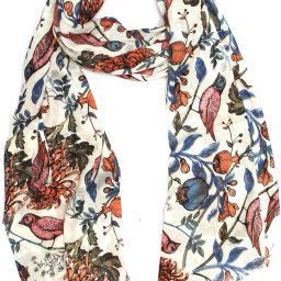 Printed Rayon Women White Stole-image-24