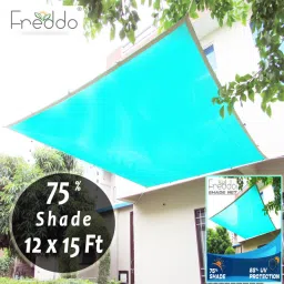 Sun Shade Net 12 X 15 ft cotton webbing 75% Portable Green House-24