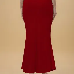 house of common Fishcut Saree Shapewear Maroon Lycra Bland Petticoat Lycra Blend Petticoat-image-61