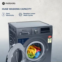 motorola 9 kg Super Steam Technology Fully Automatic Front Load with In-built Heater Blue image 2