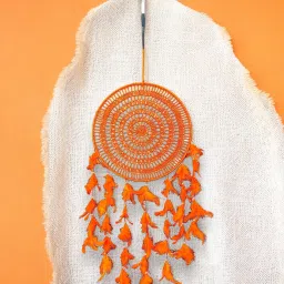 Orange_chime Feather Dream Catcher-image-9