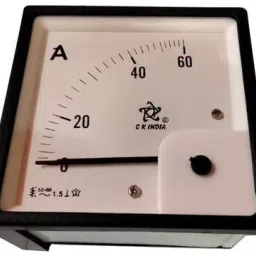 CK INDIA 96mm 60 Ampere Meter (Analog) Fitted with Brass Nut and Volt Ammeter-image-91