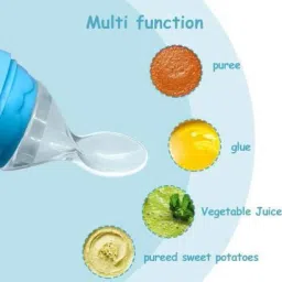 saraswati kart Baby Spoon Feeding Bottle & Fruit Nibbler With Fruit Teether for feeding Teether- Silicone image 2