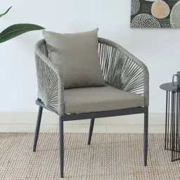 bohemiana from pepperfry Ignaz Outdoor Chair In Metallic Grey Colour-picture-33
