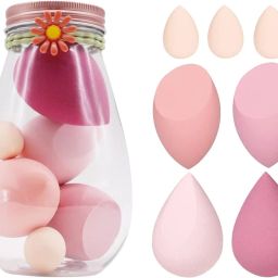 Pink Series Multi-color Makeup Sponge Set, Foundation Blending Sponge-image-18