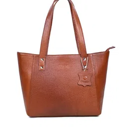 SAMTROH Textured Leather Structured Tote Bag image 4