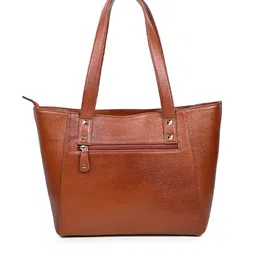 SAMTROH Textured Leather Structured Tote Bag image 3