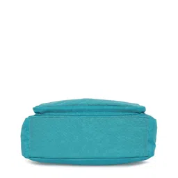 BAOMI Blue Structured Handheld Bag with Applique image 2