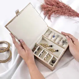la trove Rose Gold Premium Portable Jewellery Storage Box-picture-9