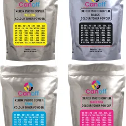 canoff High Quality Toner Powder For Xerox Photocopier DC 240/242/250/252/260 Black + Tri Color Combo Pack Ink Toner Powder-14