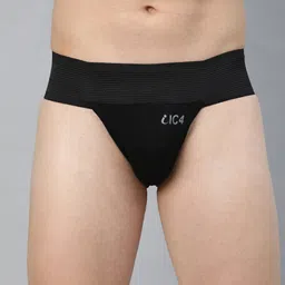 IC4 Men Black Gym Supporter Briefs 0B201-39