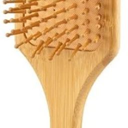 Bamboo Wooden brush for hair growth with flat paddle brush comb (square)-image-17