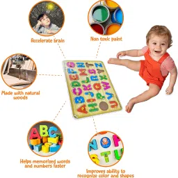 shalafi ABC Alphabets/Numbers/Shapes Puzzle Numbers Count Geomatric Shapes Blocks 3 Sets image 4