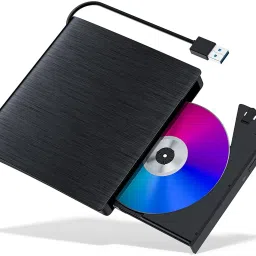 microware External USB & Type C CD DVD Drive USB 3.0 & Type C Dual Port Portable Slim External DVD Writer-17