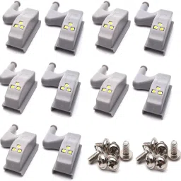 GoodsBazaar 10 Pcs Sensor Hinge LED Light with Battery for Modern Kitchen Almirah Cabinet Smart Bulb-25