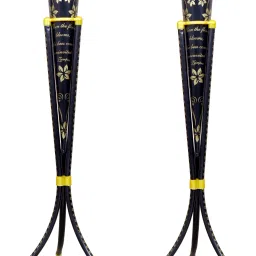Black Flower Baskit Double(Without Flower) Iron Vase-image-65