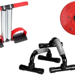 TUMMY TRIMMER & TWISTER & PUSH UP STAND FOR FAT BURNING AND MUSCLE BUILDING Fitness Accessory Kit Kit-image-14