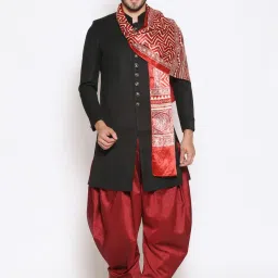 dupatta bazaar Silk Blend Printed Red Men Dupatta image 2
