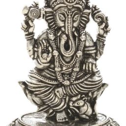 45 Grams Lord Ganapati Silver Idol Decorative Showpiece - 6.35 cm-image-81