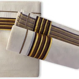 Vairavaa Tex VT - 4200 Kerala Traditional Mundu Double Set 4.00/2.80m Brown Solid Women Dhoti-image-93