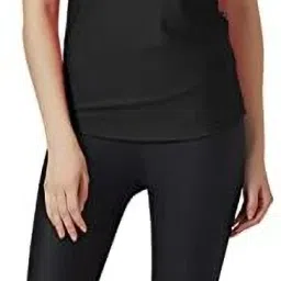 Sports wear swimming wear water sports Women and girls swim two piece Solid Women Swim-dress Black Swimsuit-image-20