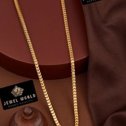 1 Gram Gold Plated Long Chain for Girls-Boys-Women Cubic Zirconia Gold-plated Plated Brass, Alloy Chain-image-63