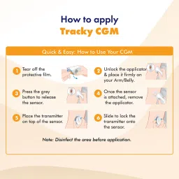tracky CGM Continuous Glucose Monitor New User Kit For real-time Blood Sugar Monitoring Glucometer image 4