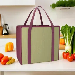 Waterproof Grocery Bag For Daily Use with Handle | Small | Brown Grocery Bag-15
