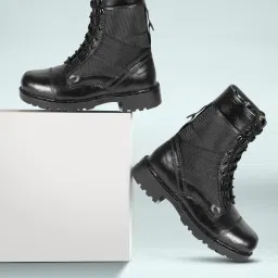 Men's Black Long Boots For Men-picture-12