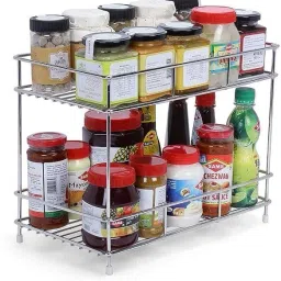 Utensil Kitchen Rack 2-Tier Kitchen Rack & Space Saver, utensils stand, kitchen rack for container Steel-22