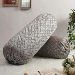the conversion Dark Brown geometric 220 TC Blend Jacquard 2 Bolster Covers-picture-41