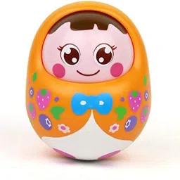 Push and Shake Wobbling Bell Sounds Roly Poly Tumbler Doll Baby Rattles Rattle-7