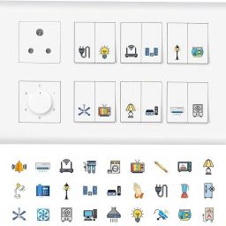 1.5 cm Transparent Switch Board Sticker for home and office Fan, Light,TV, Etc Self Adhesive Sticker-image-36