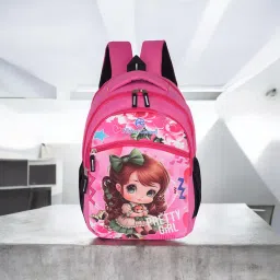 Stylish School bag & Backpack - Perfect for kid Boys & Girls Pink Waterproof School Bag-image-94