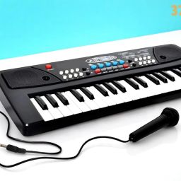 X74 Keys Piano Toy with Microphone, USB Power Cable & Sound Recording Best Birthday Gift for Boys and Girls Musical Instruments Analog Digital Piano-image-92