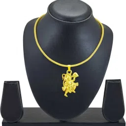 lord shree hanuman ji with sneck chain Bajrang Bali Alloy, Brass-3