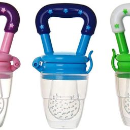zukrave Silicone Food and Fruit Nibbler/Feeder with Extra Silicone Mesh (Pack of 3) Teether-picture-47