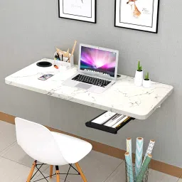 Torche 18x 31.5 inches Wall Mounted Table Foldable | Wall Table | Foldable Solid Wood Study Table-image-26