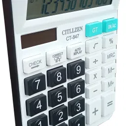 citllzen PR-847 112 Steps Check, 12 Digits big display, Two Way Power, Plastic Keys, Desktop FinancialCalculator image 2