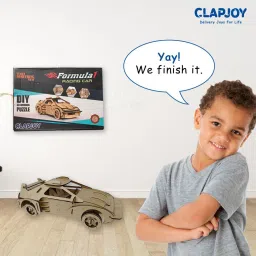 clapjoy 3D Wooden Puzzle Make Your Own Racing Car image 5