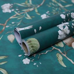 Floral & Botanical Green Wallpaper-8