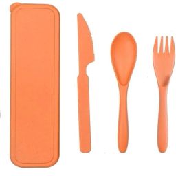 Wheat Straw Cutlery Set,Utensils for Travel,Work,Picnic,Camping And Daily Use Polypropylene, Plastic Dessert Knife-32