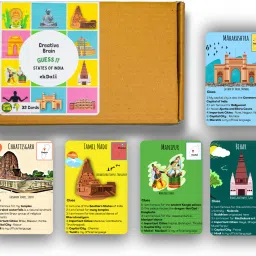 Educational India State Map Flash Cards for kids ages 8 9 10 and 11 - 32 cards-3