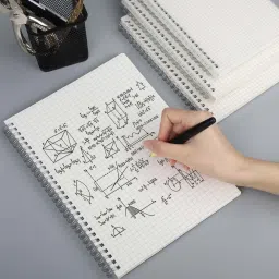 innaxa A5 Graph Paper Notebook Spiral (3-Pack), Thick 100gsm Square Grid Paper A5 Notebook Grid 160 Pages image 3