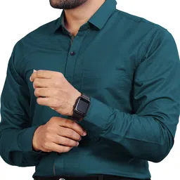 metronaut Men Regular Fit Solid Spread Collar Formal Shirt-picture-4