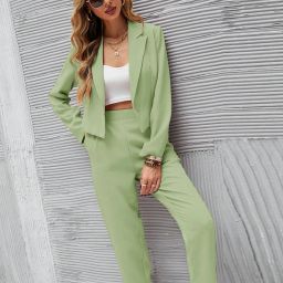 Top Pant Co-ords Set with Blazer-image-91