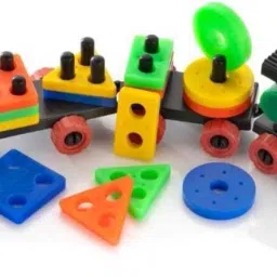 Geometric Plastic Train Blocks,Sorting & Stacking Toys for Toddlers-image-24